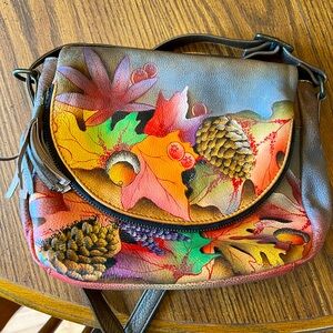 Anuschka Leather Crossbody Purse